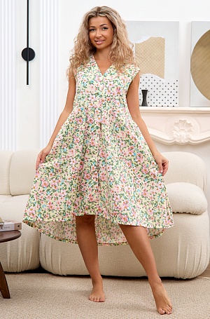 Халат женский из бязи м55лимон
